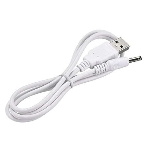 uxcell USB Type-A Male to 3.5 x 1.35mm DC 5V 1A Plug Barrel Connector Charge Cable for USB Fans Desk Lamps Mini Charging Speakers Electronic Devices, White