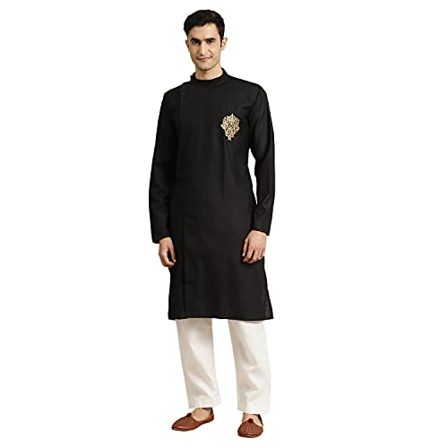 Image of SOJANYA Men's Cotton Straight Fit Casual(Since 1958 Solid Kurta Crafted for Elegance