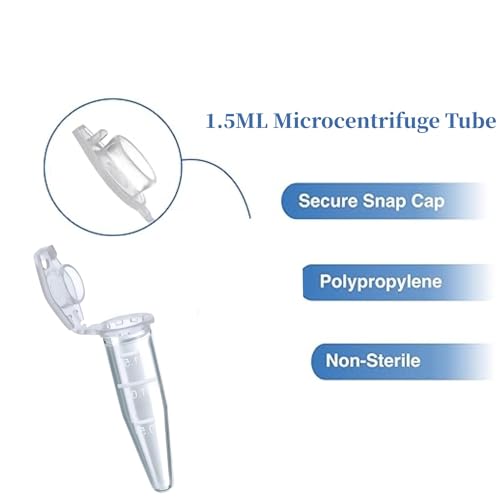 Qoaezk QO038 1.5Ml Micro Centrifuge Tubes,Clear Plastic Graduated Microcentrifuge Test Tubes With Attached Lid For Lab thumb #2