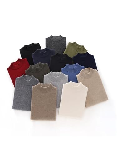 Men's Wool Mock Neck Pullover Sweater Long Sleeve Soft Comfortable Everyday Wear2