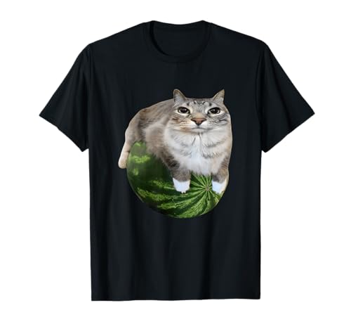 Watermelon Cat Silly Cat Meme T-Shirt