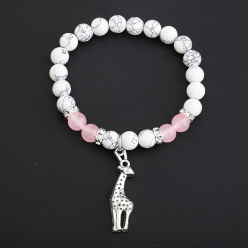Image of MAOFAED Giraffe Gift, Giraffe Pendant Bracelet For Her, Animal Lover Gift