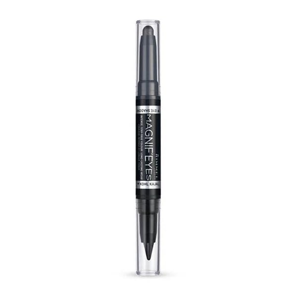 Rimmel Magnif'Eyes Double Ended Oogschaduw & Eyeliner - 001 Back To Blacks