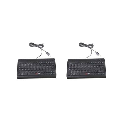 Clavier filaire peu encombrant MCSaite lot de 2 mini claviers USB frappe silencieuse