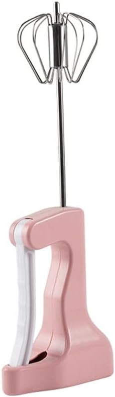 1PC Hand-Held Small Semi-Automatic Press Whisk Stainless Steel Egg Beater Kitchen Supplies (Color : A Size : As the picture shows)