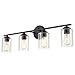 Millennium 3684-MB Transitional Four Light Vanity from None Collection Finish, Matte Black