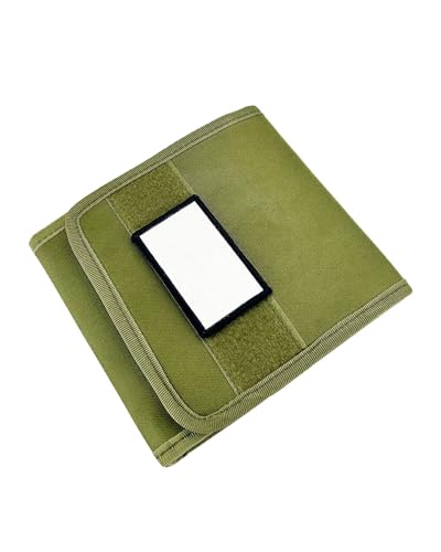 TAMINSTY 50 Rounds Rifle Ammo Pouch for Bullets, Molle Ammo Wallet, Foldable Ammo Case Cartridge Bullet Holder for Range, Tactical Ammo Holder with Writable ID Patch for .22LR .222 .223 5.56mm (Green) - Thumbnail 7