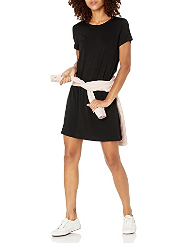 Amazon Essentials Women's Short-Sleeve Scoop Neck Swing Dress (Available In Plus Size), Black, X-Small #TOP3