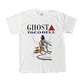 GUEWBF Ghost in The Shell tacobell T shirtWhiteM