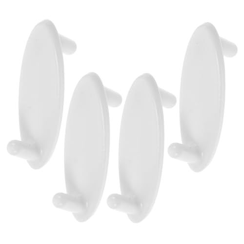 HOLIDYOYO 4pcs Pegboard Hooks Peg Hook Stoppers Towel Hook Peg Board Organizer Accessories Peg Board Hook Peg Board Accessories Peg Board Pegs Peg Board Tool Hangers Plastic White