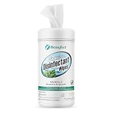 Benefect Botanical Disinfecting Wipes - (170 Wipe Count) Natural, No Residue - Antibacterial Disinfectant, Multi-Surface Cleaning and Sanitizing Wipes