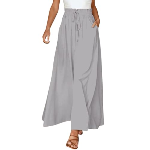 Pantalon en lin pour femme idéal activités plein air et été décontracté