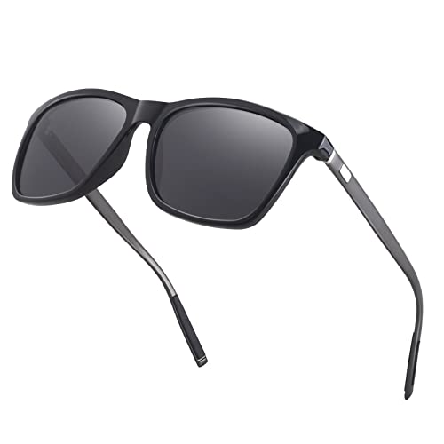 Image of Square Aluminum Magnesium Frame Polarized Sunglasses Spring Temple Sun Glasses