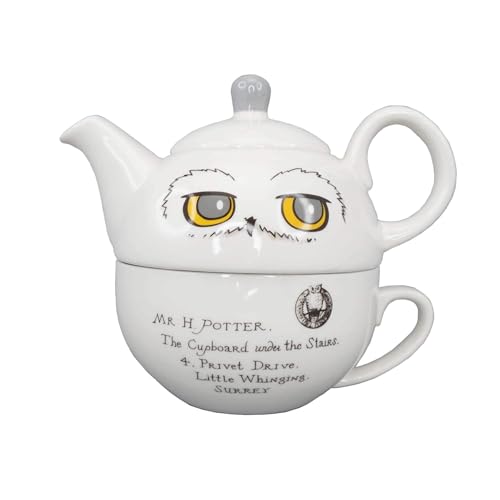 Harry Potter Half Moon Bay Hedwig Teeservice – Tea for One – Hedwig Owl Cup – Teekanne für eine Person – kleine Teekanne