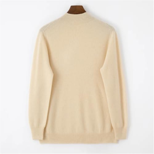 Mens 100 Percent Merino Wool Knitted Sweater Pullover Business Casual Mock Neck Long Sleeve Sweater2