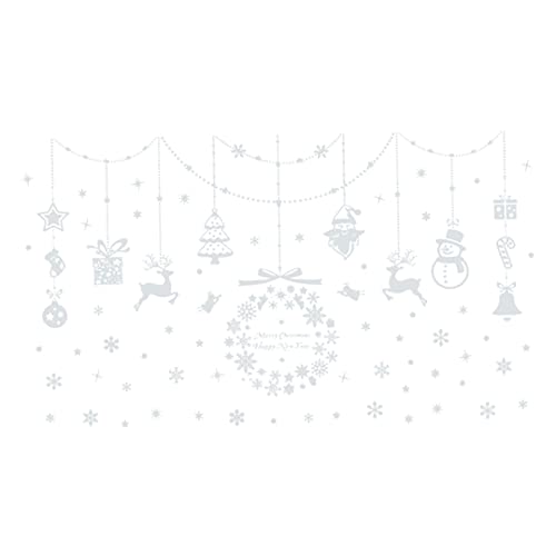 Runfon Schneeflocken Aufkleber Weihnachtsfenster Haften Fensteraufkleber Weihnachten Schneeflocke Klink Abziehbilder Weihnachten Anh?nger Kleber Frei Elektrostatisch F?r Cover