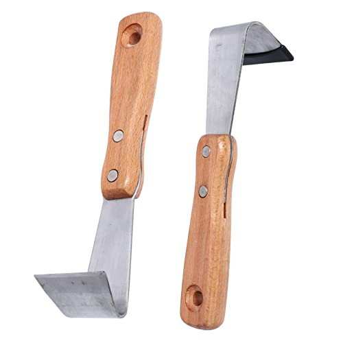 FUNOMOCYA Ergonomic Handle Gardening Tool 2pcs Bark Peeler Tool Tree Bark Knives Smooth Edges Safe Odorless Easy to Cle