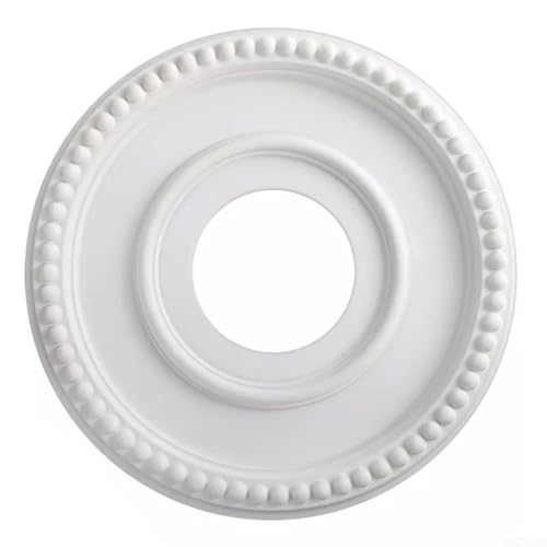 ZAMETTER Roses de plafond en polystyrène avec éclairage en polyuréthane de style européen, ventilateur de plafond, décoration de base, ventilateur de...