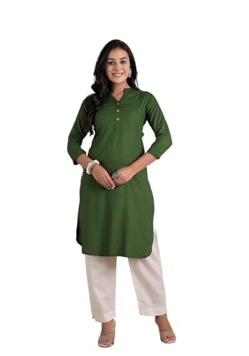 Image of Armiya Rayon Solid Straight Kurta /Kurti for Women & Girls