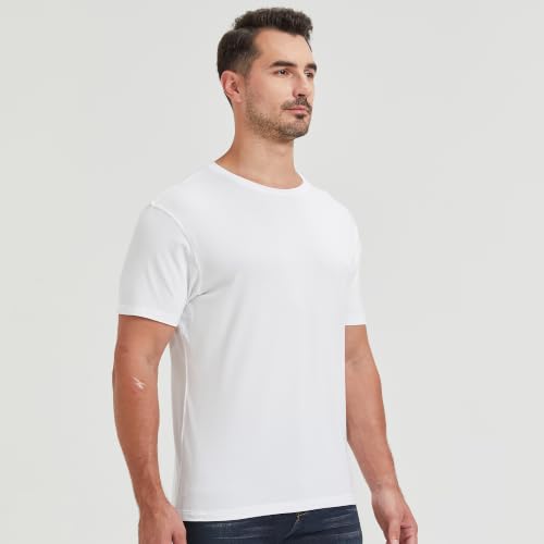 Image of netdraw Men's Ultra Soft Bamboo Viscose Cotton T-Shirt S-3XL | Moisture Wicking, Lightweight, Cool-Touch, Everyday Casual, Lounge, Sleep & Undershirt