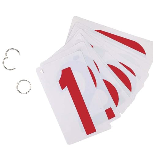 Tarjetas de reemplazo numéricas de PVC del 0 al 9 para marcadores digitales de competencias escolares y deportivas miniatura 1