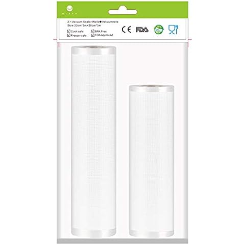 ULTTY Vacuum Sealer Rolls Sous Vide Bags, 8"X10' and 11"X10' Rolls for Food Saver and Vacuum Sealer Machine Cover