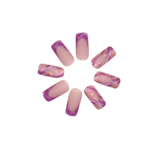 Luluizy Press On Nails XNGA ~fBA dグ lC`bv ėp\Lbg lC ڒ WFXebJ[ L[eBNvbV[ 5 ANZT[(oCIbgt`)