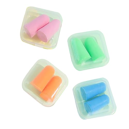 耳栓 睡眠用 4色 4ペア 勉強 ライブ ノイズキャンセリング サーフィン スーパーソフト 再利用可能 旅行 深い睡眠 いびきを遮断 コンサート 勉強 仕事用