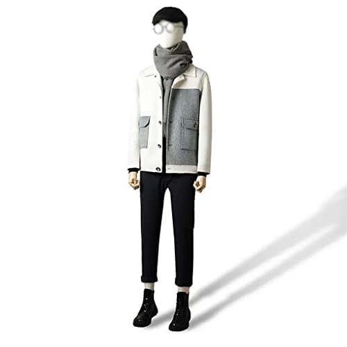 CHUNYU Wollen jas korte sectie revers kleurblokkerende tweed jas herfst en winter nieuwe jeugd casual kasjmiervrije jas - Image 3