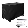 Outdoor Waterproof Grill Table Cover for BBQMall Pizza Oven Cart Table, Pizza Oven Cart Cover,Heavy Duty Patio BBQ Grill Stand Cover(52x27x29inch)