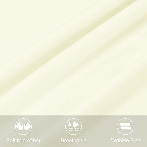 PiccoCasa Pillow Cases Set of 2, Zippered Standard 20x26 Pearl White - image 6