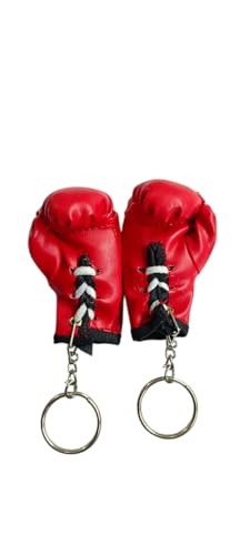 Image of Goldcrest 169 Sports Boxing Glove Style Keychain - Black color - Set of 2