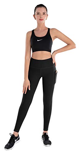 Calça de ioga feminina LifeSky com bolsos para mulheres, leggings de cintura alta com controle de ba