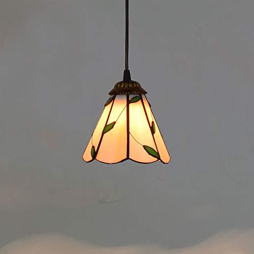 Lustre en verre teinté vert style Tiffany E27 cuisine