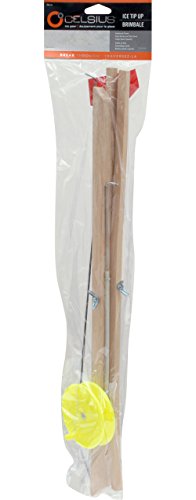 Celsius Ice Fishing Itu-1 Wood Tip-Up Brown/High Visibility Flag #TOP1