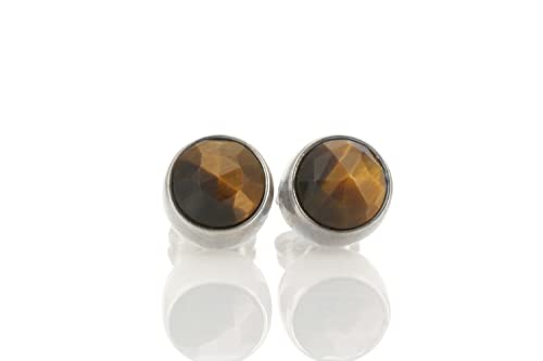 Boucles d'oreilles en argent oeil de tigre, le cadeau d'anniversaire idéal dans son écrin - 3
