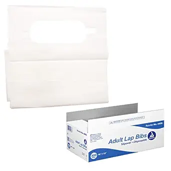 Dynarex Paper Poly Overhead Entry Lap Bibs, 16 X 33 Inch, 300 Count