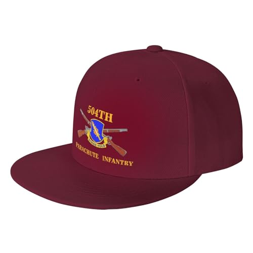 504th Parachute Infantry Regiment Unisex Baseball Cap Adjustable Flat Brim Hat Trucker Hat2