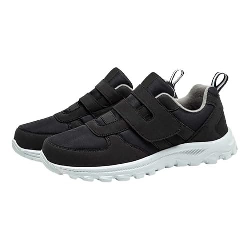 Zapatillas deportivas para hombre y mujer, anchas, anchas, ligeras, suela suave, zapatos cómodos, cómodas, planas, para correr, correr, Negro , 38 EU