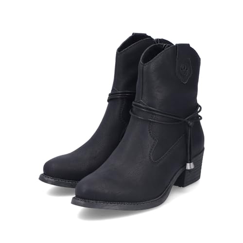 Rieker Damen Klassische Stiefeletten 73158, Frauen Stiefeletten,reißverschluss,stiefel,bootee,booties,halbstiefel,schwarz (00),38 EU / 5 UK – Ansicht 6