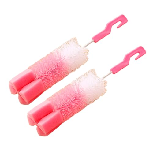 HAPINARY 2pcs Bottle Cleaning Brush Bottles Cup Brush Cup Cleaner Brush Cup Cleaning Brush Water Bottle Cleaner Brushes for Cleaning Bottle Brush Wine Bottle Cleaner Pink