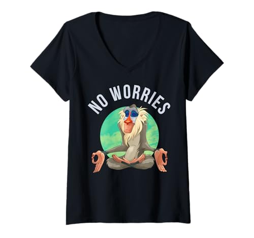 T-shirt original Roi Lion Rafiki col V femme rappelant les souvenirs d enfance