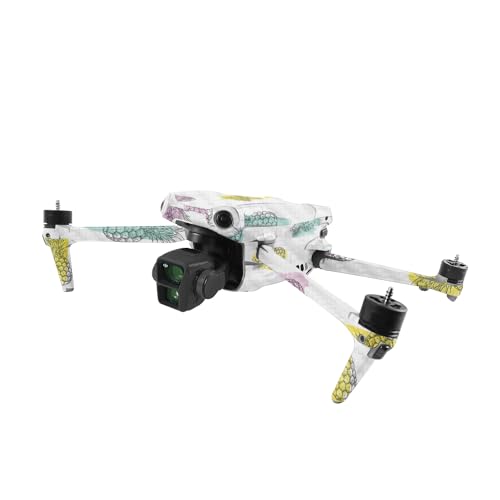 Image of MightySkins Carbon Fiber Skin Compatible with DJI Air 3 - Funky Pineapples | Protective, Durable Textured Carbon Fiber Finish | Easy to Apply