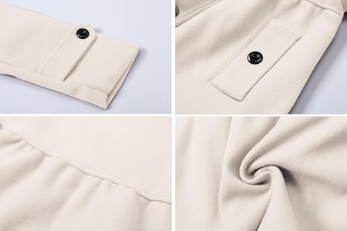 Image of Betusline Girls' Dress Coat, Kids Hoodie Wool Blend Coats Fall Winter Outerwear Peacoat,2-14 Years