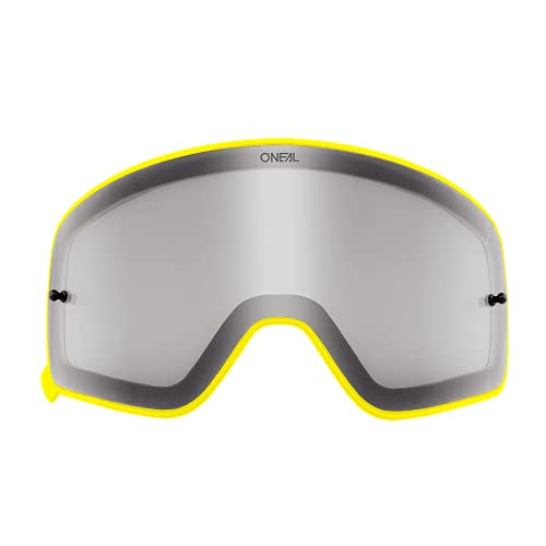 Ricambi Occhiali Motocross Moto Enduro Lente magnetica in policarbonato di alta qualità e resistente agli urti con protezione UV al 100% B 50 Goggle Yellow Spare Leans Grey