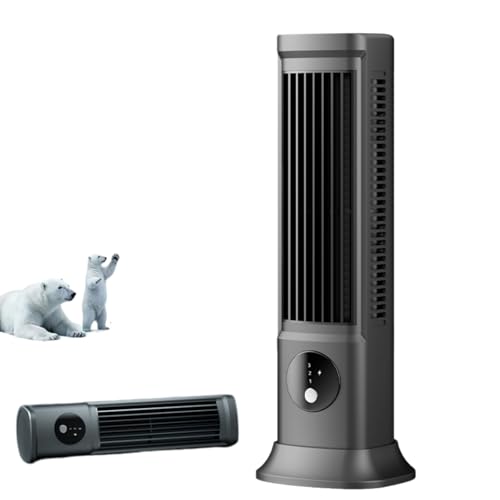 Ribili Cooling Ace Portable Air Conditioner 2026 Upgrade Compact Table Fan with 3-Speed Detachable Base (Gray*1)
