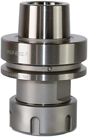 HSK63F ER32-70L Balance Collet Chuck G2.5 24000RPM CNC Tool Holder Stainless Steel With Pull Stud Milling Lathe (HSK63F ER32-70)