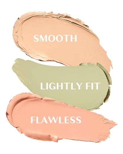 THESAEM Cover Perfection Triple Pot Concealer - 03 Correct Up Beige for Red Tone & Dark Circles - 3-Color Multi Concealer Palette for Light Skin Tones 13-21 - Korean Makeup with Sweet Almond Oil