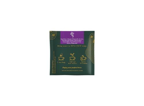 Image of LUXMI Estates Sleep Tea With Valerian Root 15 Tea Bags (30 gram) (Pack of 6), With Chamomile, Lavender & Valerian Root | Caffeine Free Tea Bags For Insomnia Anxiety & Stress Relief, Relaxation, Restful and Peaceful Sleep With Wellness Herbal Tea, 90 Cups