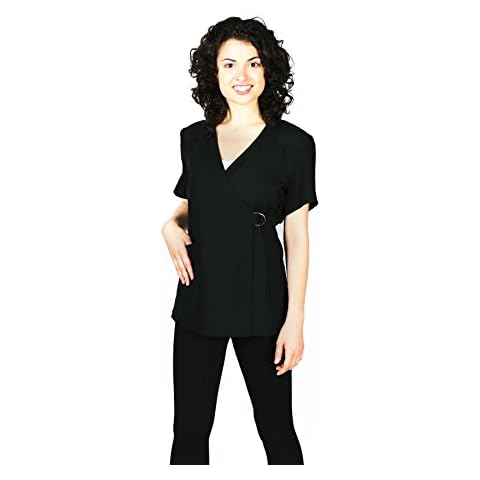 Smockers Pamela Professional Salon Smock, Stylist Jacket, Cosmetology Uniform Black Cover